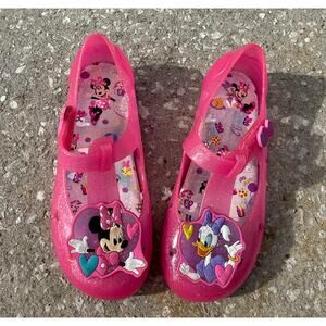 Disney Minnie & Daisy Jelly Sandals Shoes Pink Size US 12